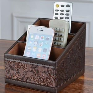 Leather Remote Control Organizer