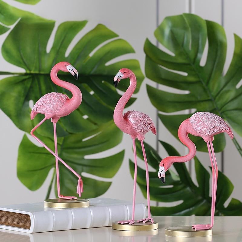 Pink Flamingo Desktop Figurines