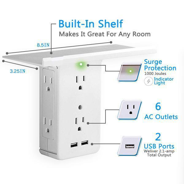 Super Convenient Outlet Socket Shelf