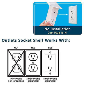 Super Convenient Outlet Socket Shelf