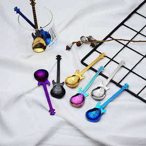 Guitar-Shaped Spoon Set