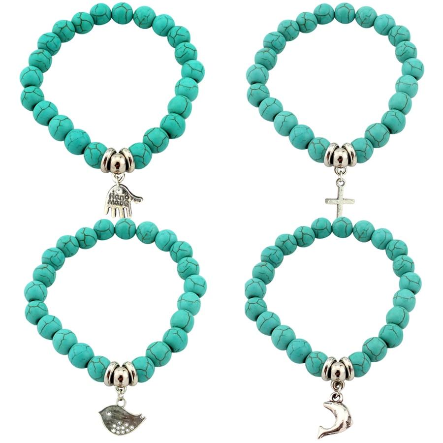 Boho Turquoise Charm Bracelet