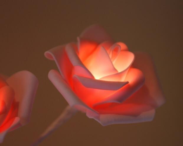 Glowing Flowers Rose Decor