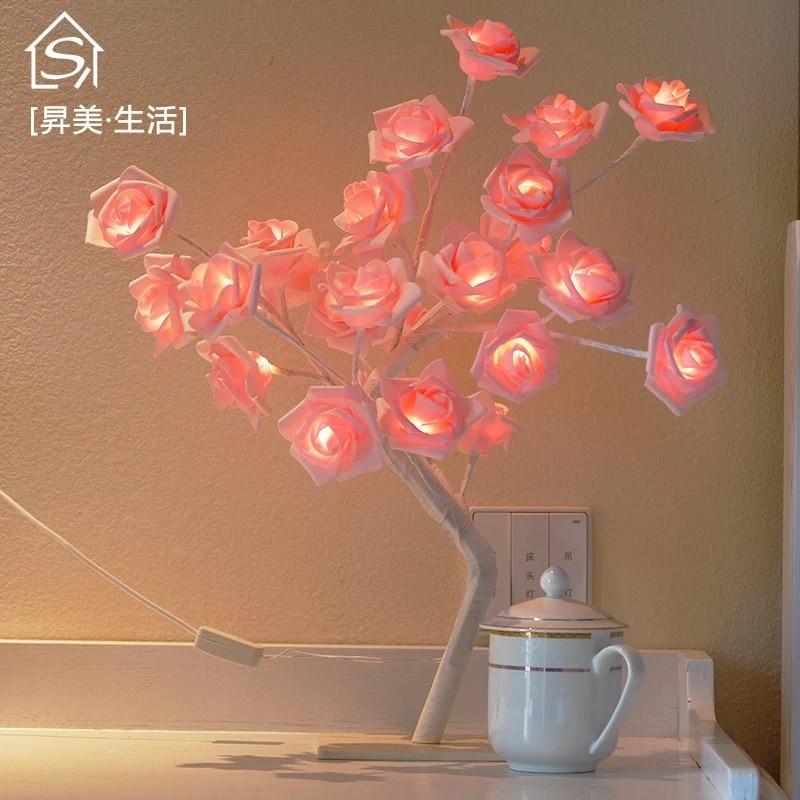 Glowing Flowers Rose Decor