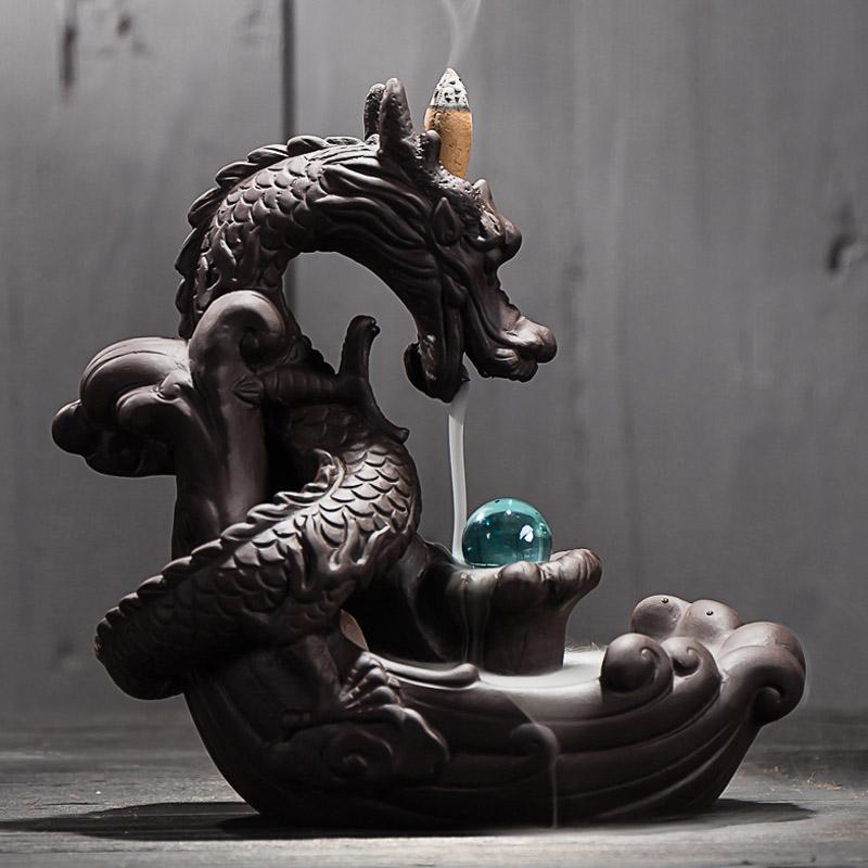 Crystal Dragon Incense Burner