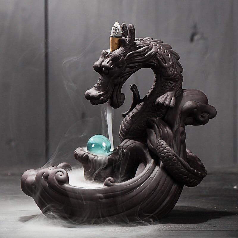 Crystal Dragon Incense Burner