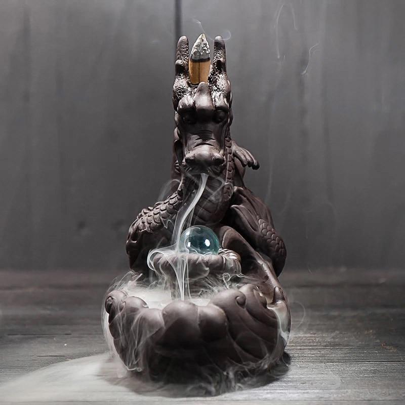 Crystal Dragon Incense Burner