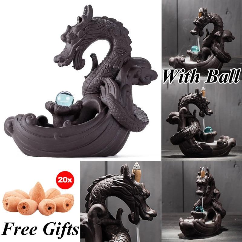 Crystal Dragon Incense Burner