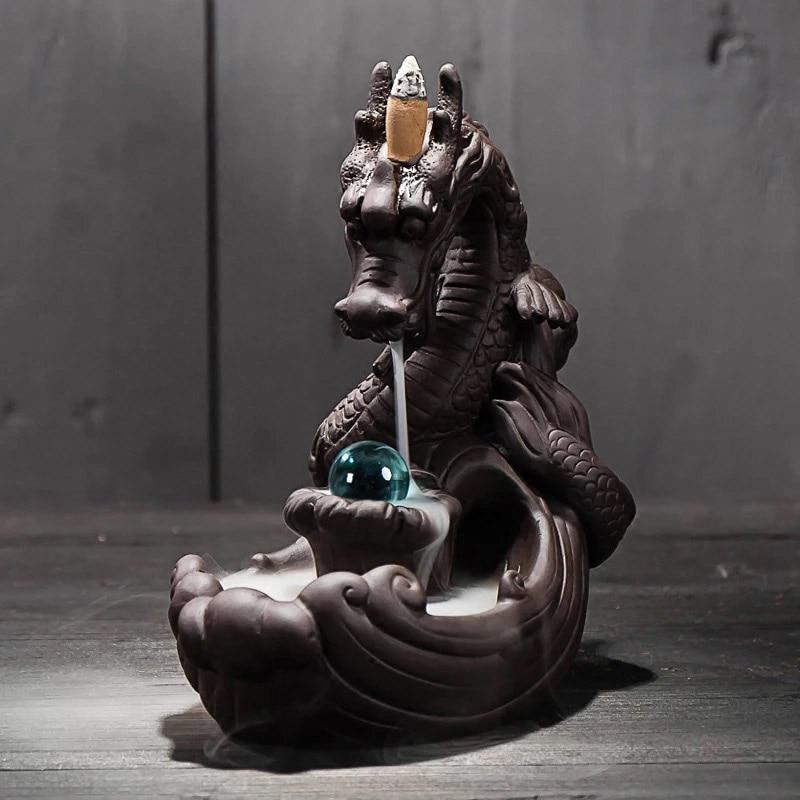 Crystal Dragon Incense Burner