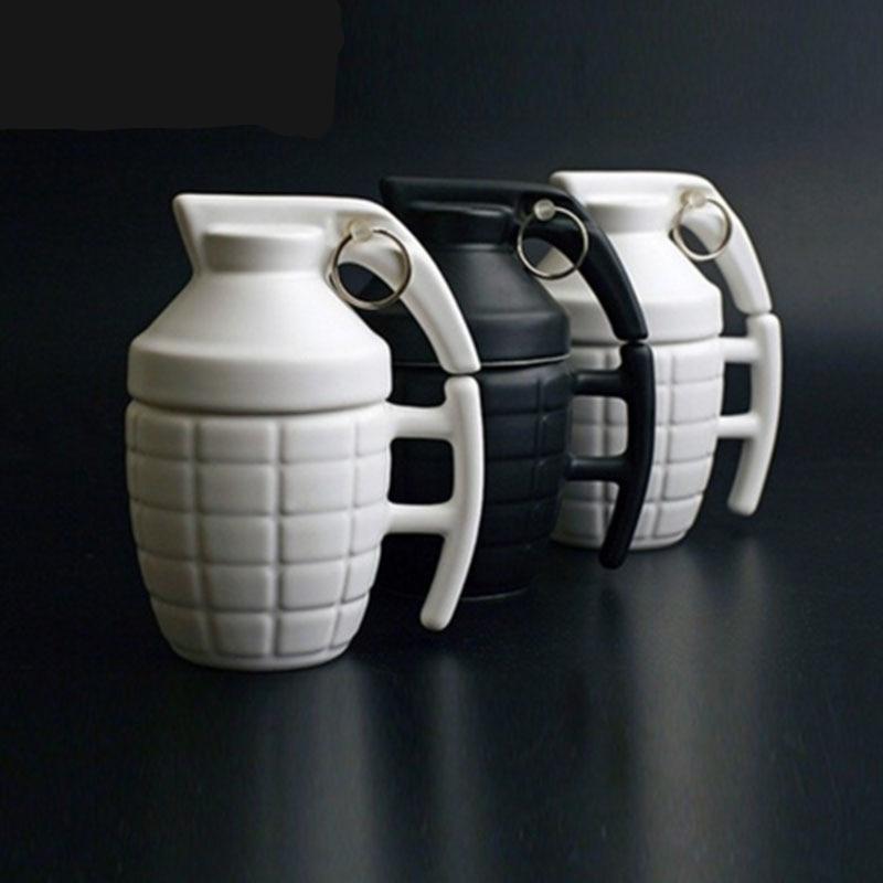 Ceramic Lidded Grenade Mug