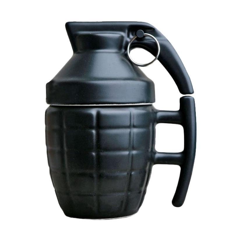 Ceramic Lidded Grenade Mug