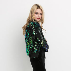 Sequin Bomber Jacket