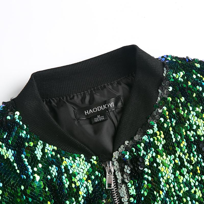 Sequin Bomber Jacket