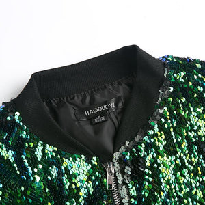 Sequin Bomber Jacket