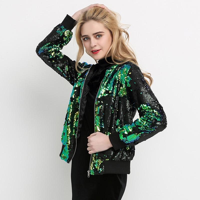 Sequin Bomber Jacket