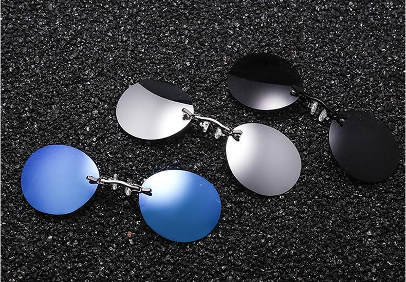 Men's Rimless Clamp Glasses