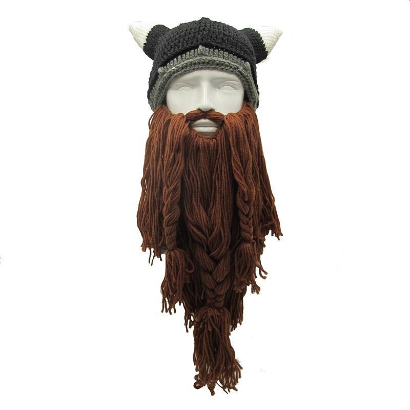 Knitted Viking Beard Beanie