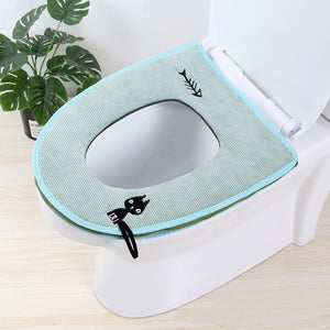 Cat and Fish Toilet Cover