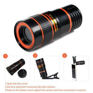 12X Zoom Cell Phone Telescope Lens