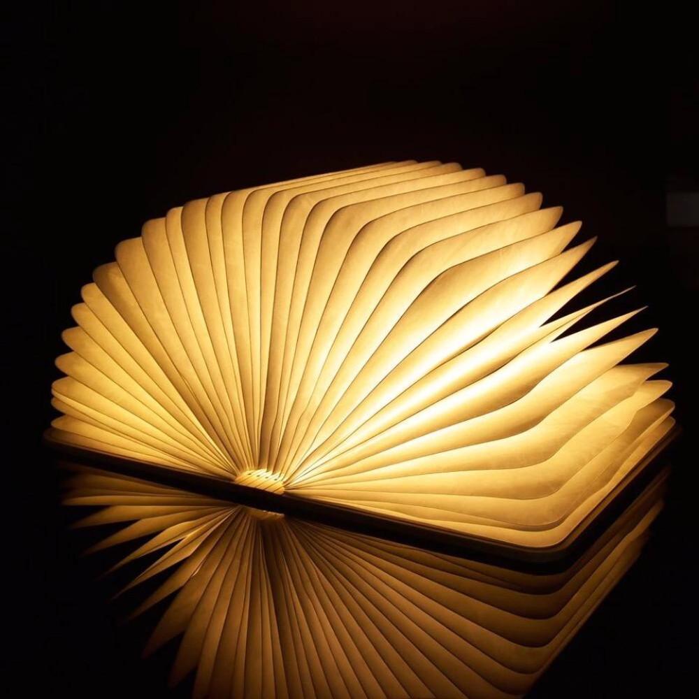 Foldable LED Wooden Book