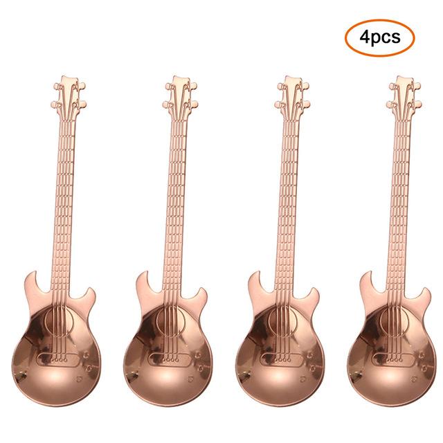 Guitar-Shaped Spoon Set