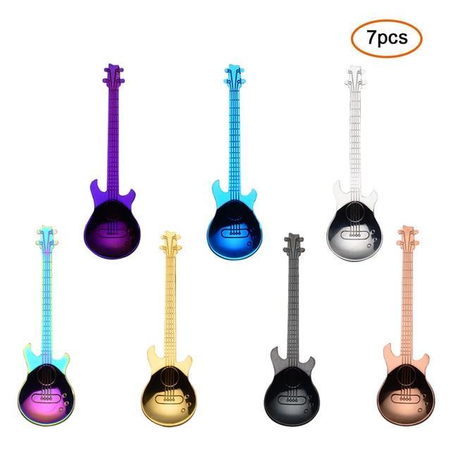 Guitar-Shaped Spoon Set