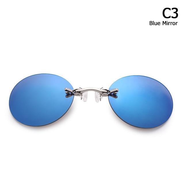 Men's Rimless Clamp Glasses