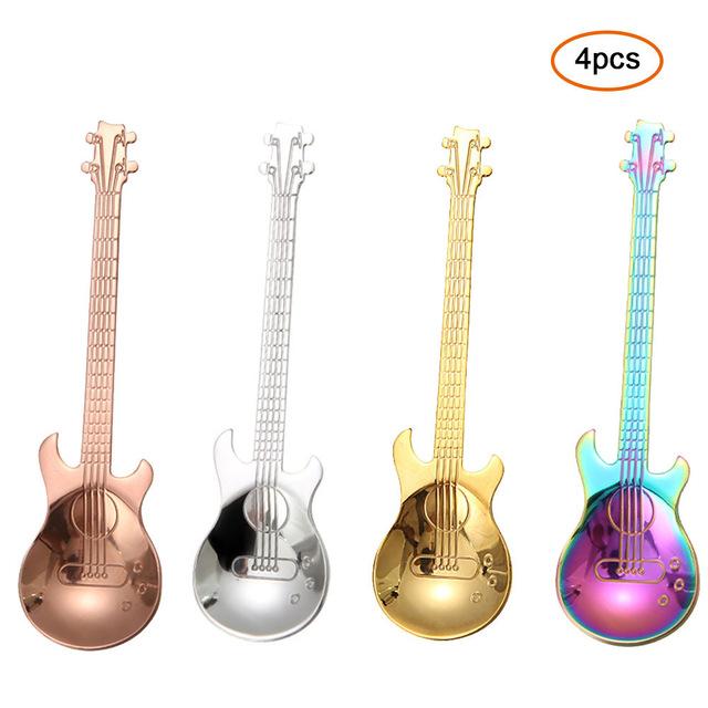 Guitar-Shaped Spoon Set