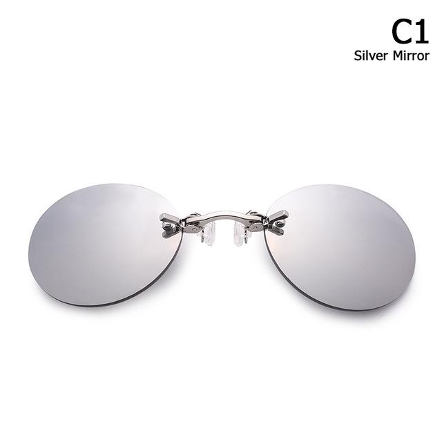 Men's Rimless Clamp Glasses