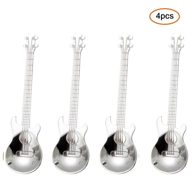 Guitar-Shaped Spoon Set