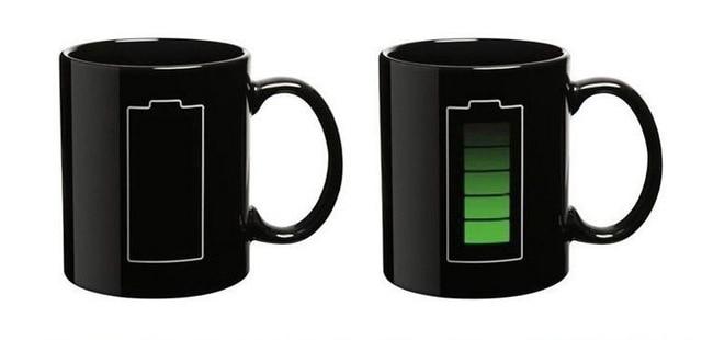 Heat-Reacting Charging Mug