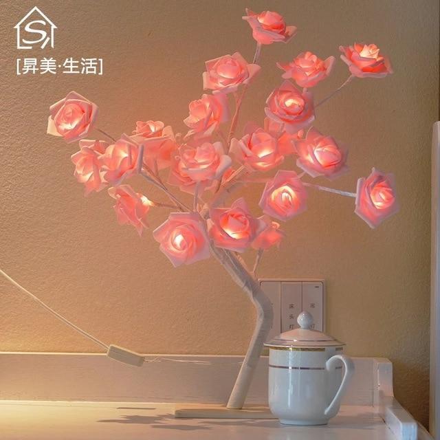 Glowing Flowers Rose Decor