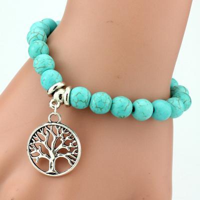 Boho Turquoise Charm Bracelet