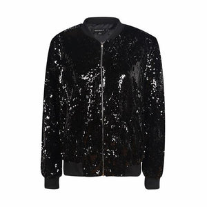 Sequin Bomber Jacket