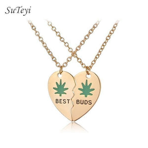 Best Friends Heart Necklace